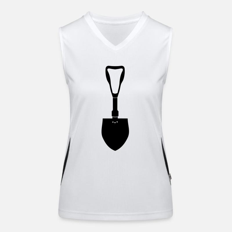 klappspaten_vec_1 en Women's Functional Contrast Tank Top