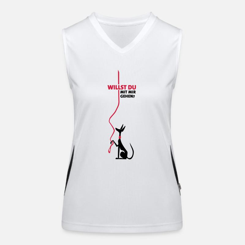 willst du mit mir gehen? Funktionelles Kontrast-Tank Top für Frauen