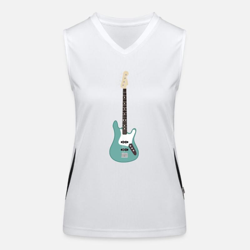 Guitare basse Seafoam Green Débardeur respirant contrasté Femme
