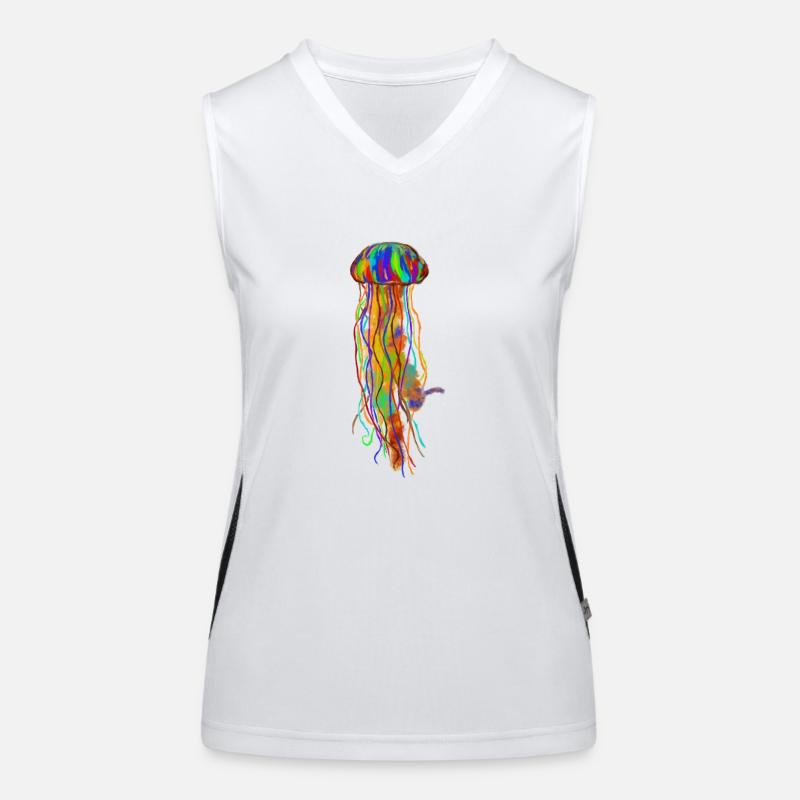Qualle Funktionelles Kontrast-Tank Top für Frauen