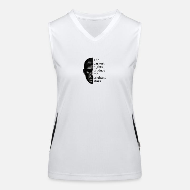 "Half face Light, Half Words" Women's Functional Contrast Tank Top