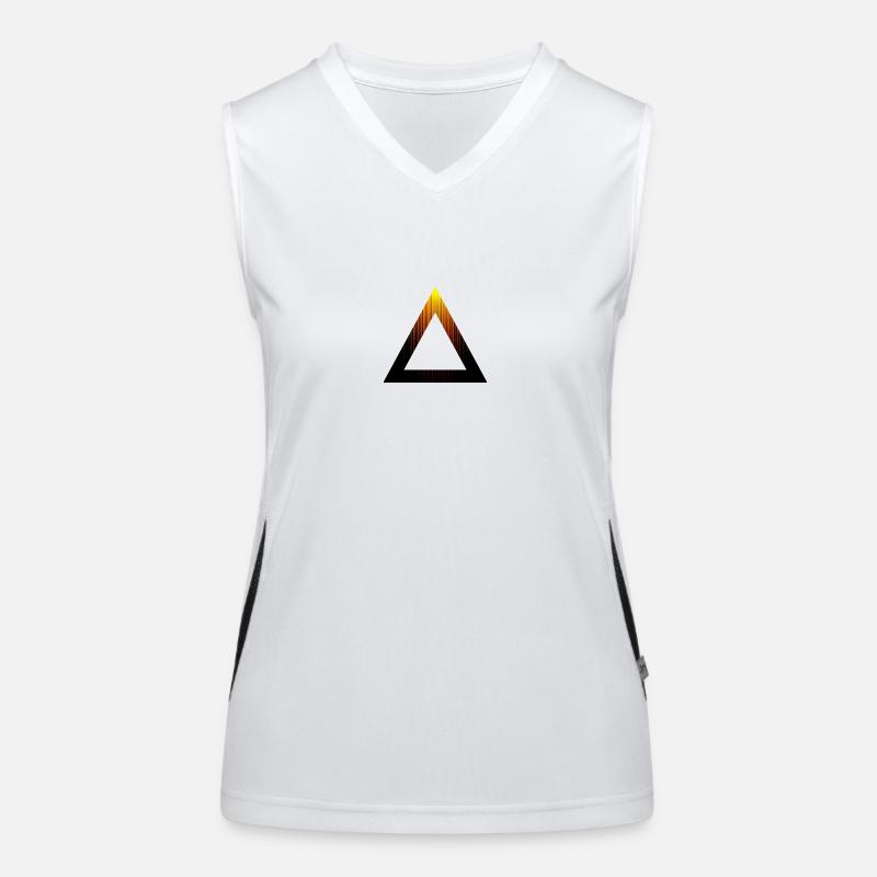 Abstract Triangle Women's Functional Contrast Tank Top