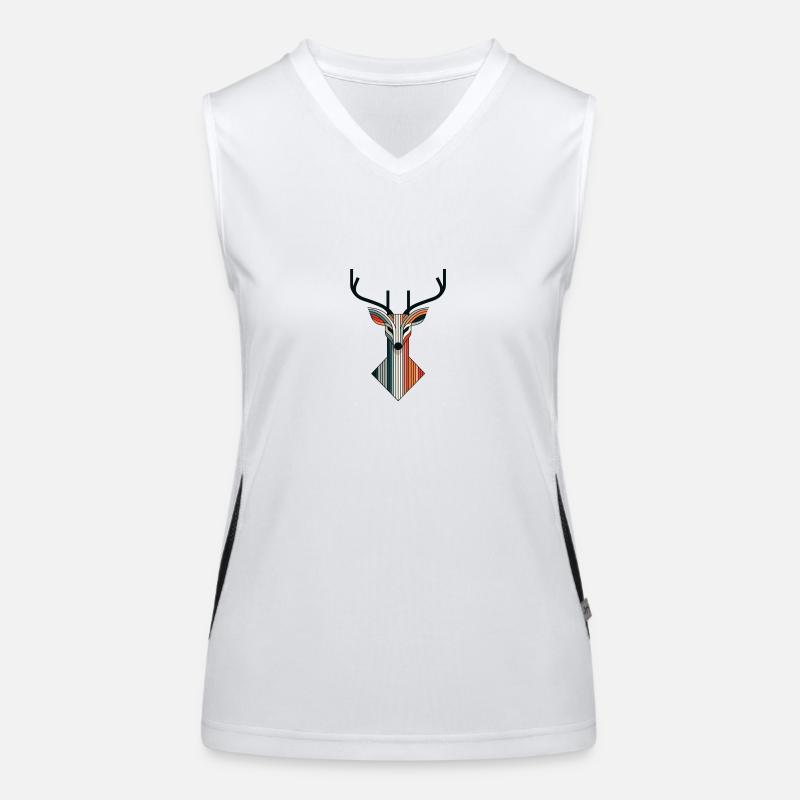 Hirsch Funktionelles Kontrast-Tank Top für Frauen