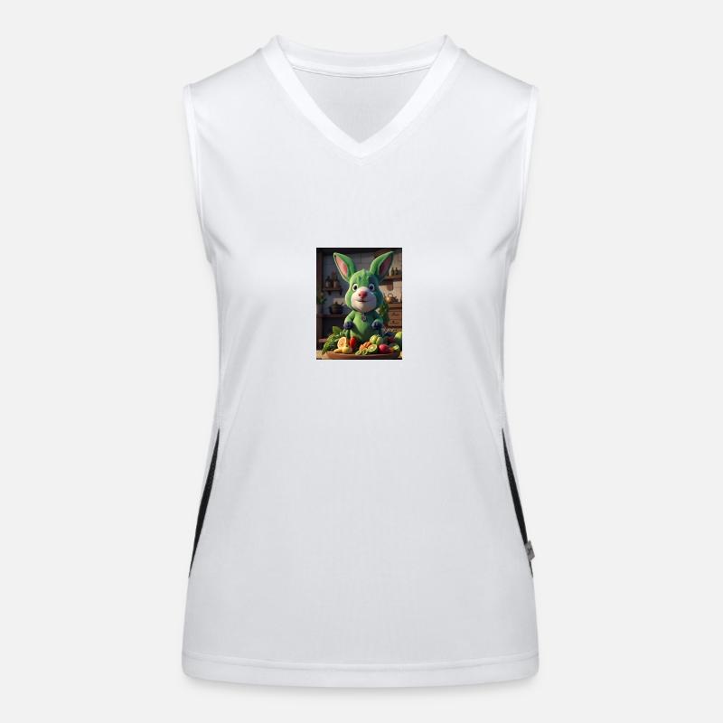 Child-friendly fruit bunny vegetables to delight in Women's Functional Contrast Tank Top