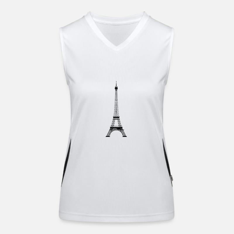 Eiffelturm Funktionelles Kontrast-Tank Top für Frauen