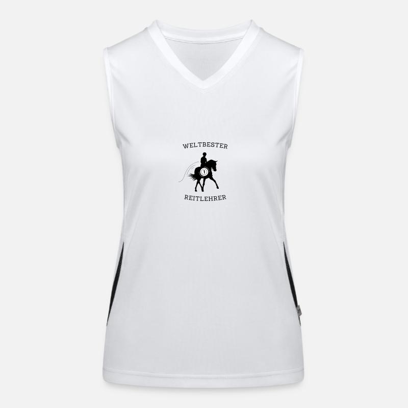 Weltbester Reitlehrer Dressur Funktionelles Kontrast-Tank Top für Frauen