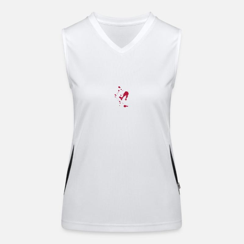Blutfleck Funktionelles Kontrast-Tank Top für Frauen