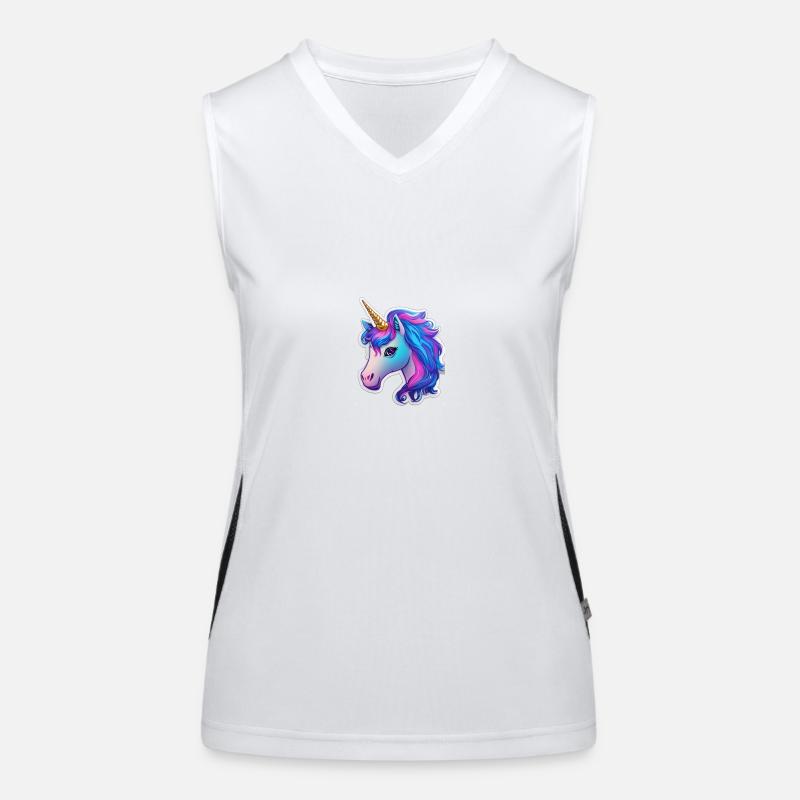 cute unicorn 4 Funktionelles Kontrast-Tank Top für Frauen