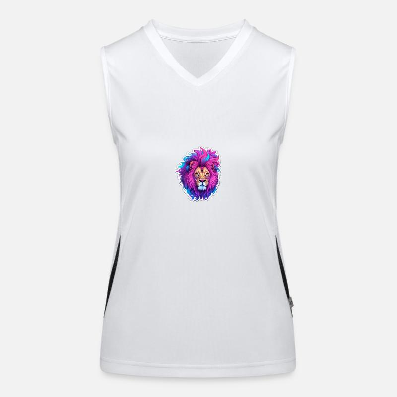 colourful lion Funktionelles Kontrast-Tank Top für Frauen