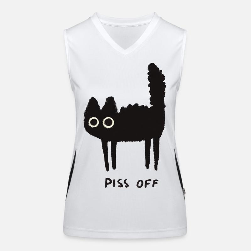 Grumpy Kitty Vibes – Leave Me Alone Women's Functional Contrast Tank Top