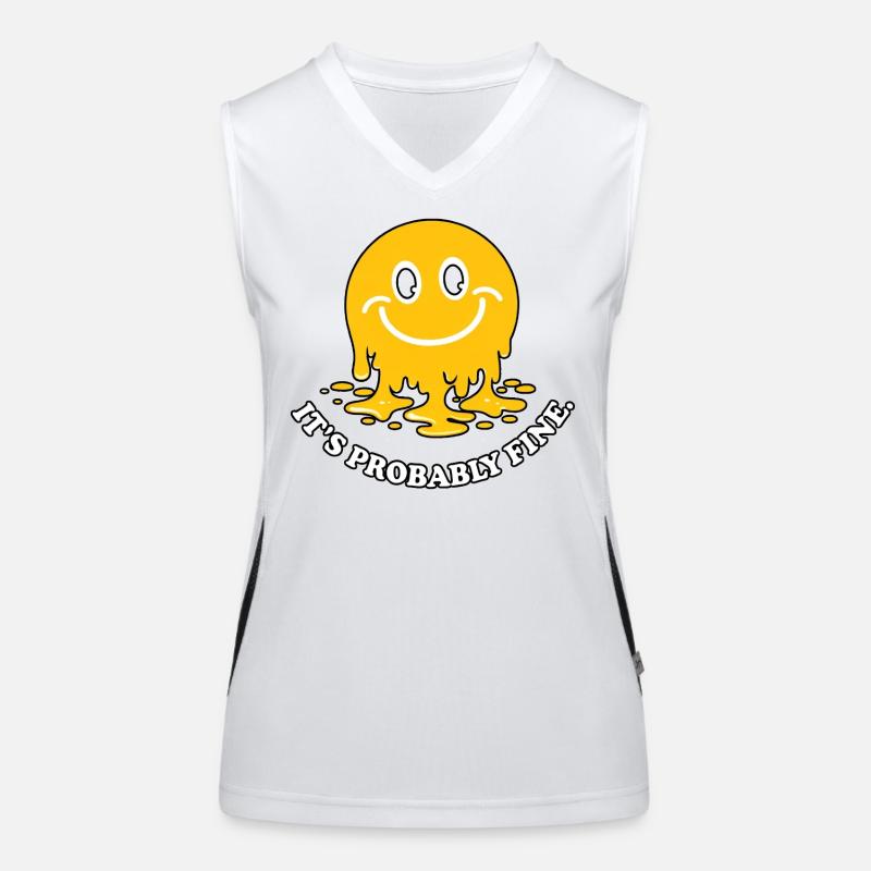 Melting Smile Meme Women's Functional Contrast Tank Top