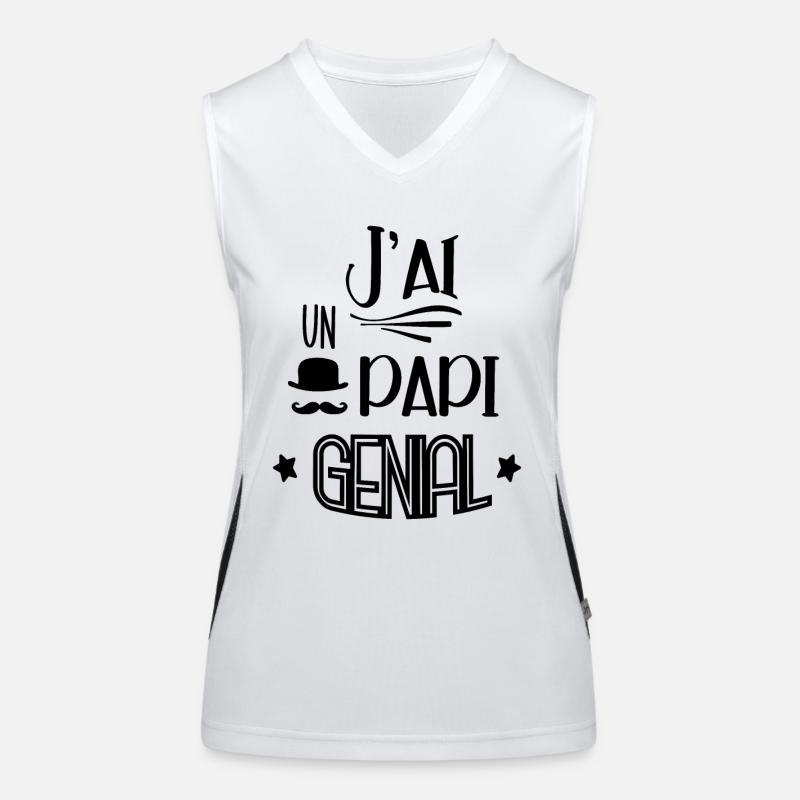 Idée De Cadeau Pour Un Papi Génial Débardeur respirant contrasté Femme