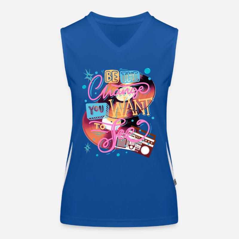 SEI DIE VERÄNDERUNG, DIE DU SEHEN WILLST Funktionelles Kontrast-Tank Top für Frauen