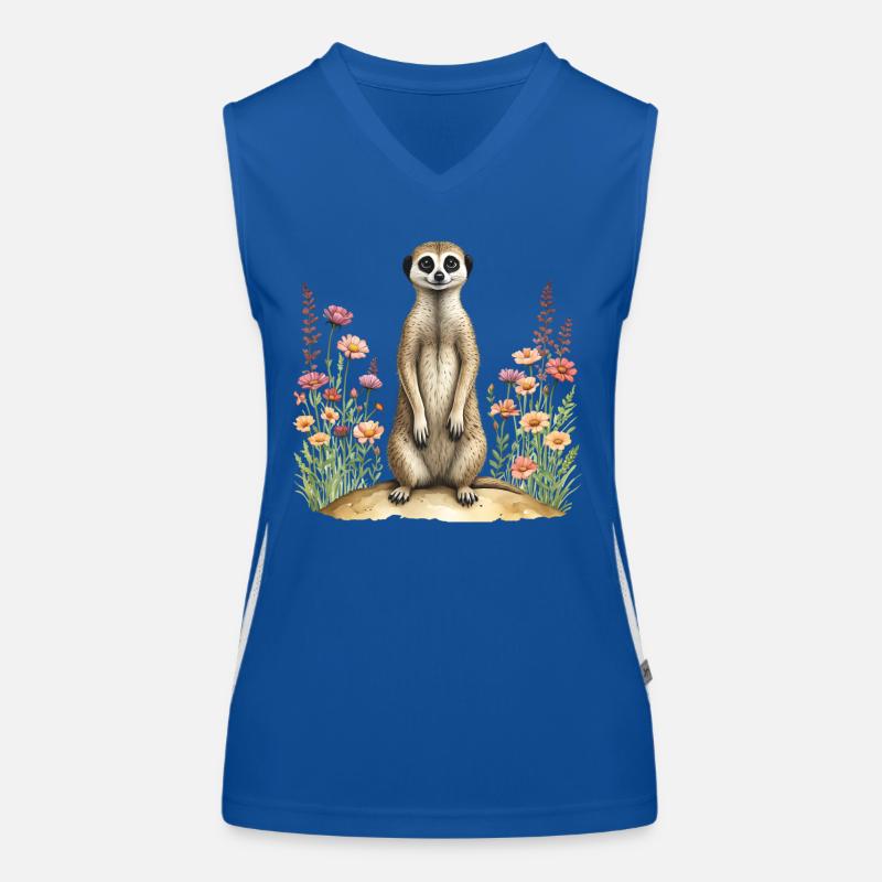 Niedliches Erdmännchen Funktionelles Kontrast-Tank Top für Frauen