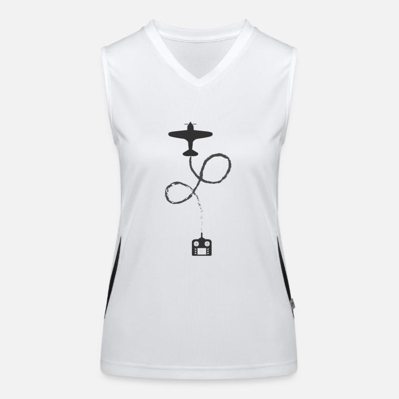 Conception de pilote d'avion modèle Débardeur respirant contrasté Femme