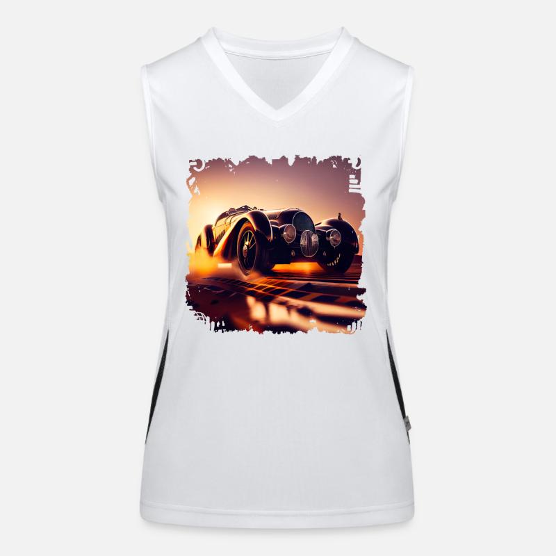 Oldtimer-Rennen sind eine einzigartige Erfahrung Funktionelles Kontrast-Tank Top für Frauen