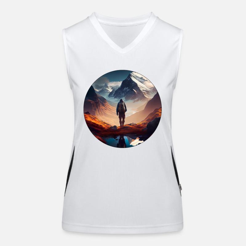 Wandern in den Bergen Funktionelles Kontrast-Tank Top für Frauen
