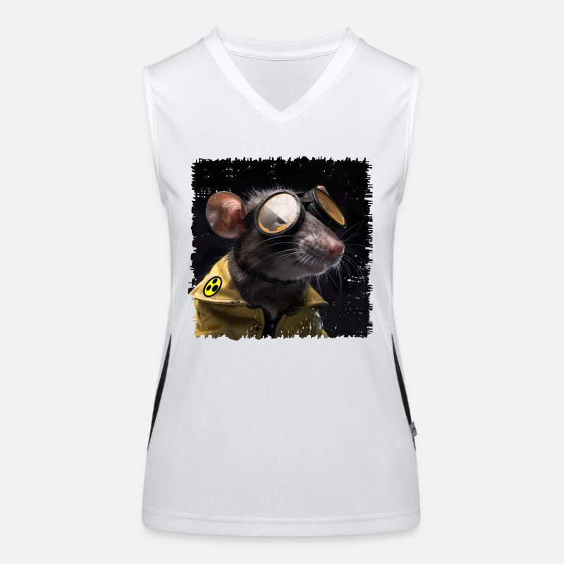 Rats have poor eyesight Women's Functional Contrast Tank Top