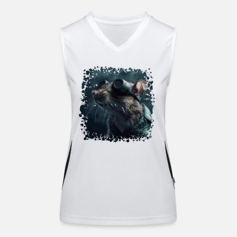 Rats see poorly Women's Functional Contrast Tank Top