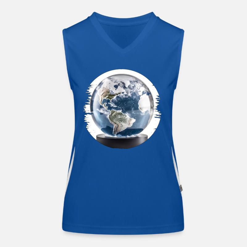 Wir leben in einer Schneekugel Funktionelles Kontrast-Tank Top für Frauen