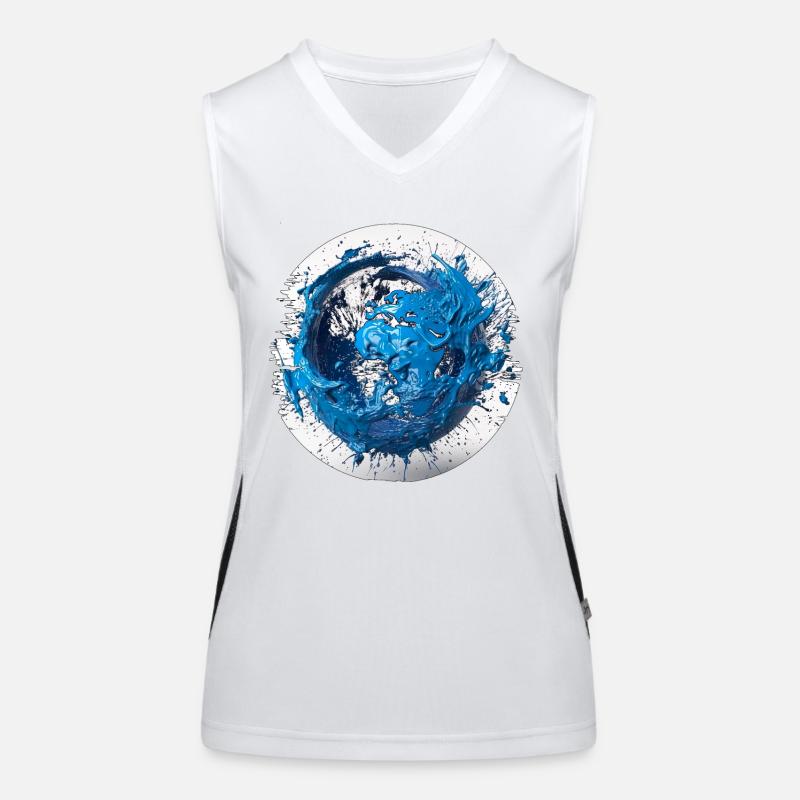 Save the blue planet before it's too late Women's Functional Contrast Tank Top
