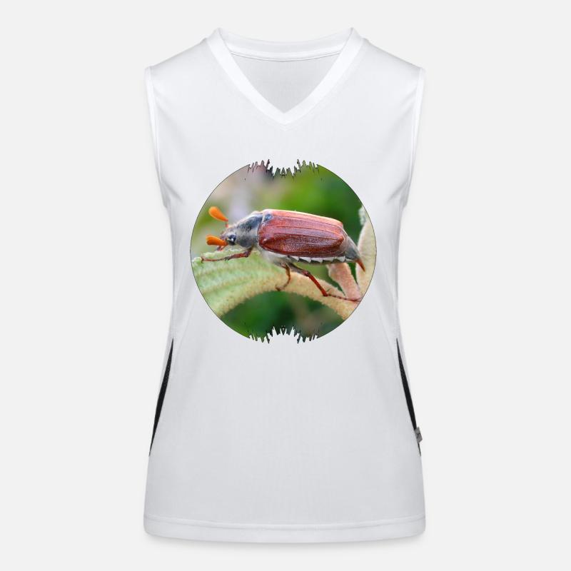 Der Maikäfer ist ein auffälliger Geselle Funktionelles Kontrast-Tank Top für Frauen