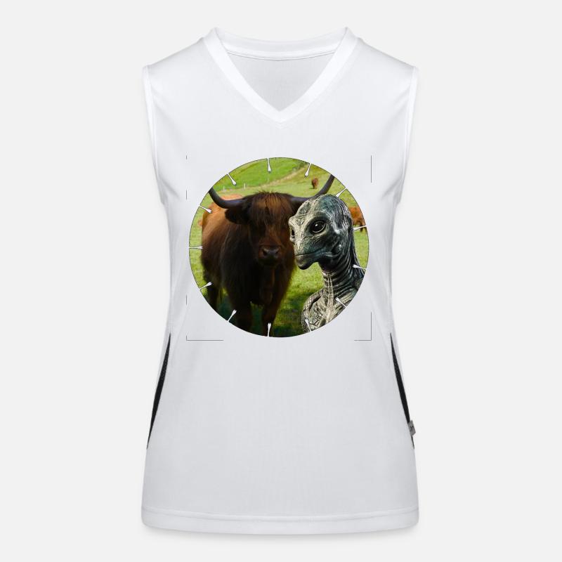 Alien est tombé dans le piège de la caméra? Débardeur respirant contrasté Femme