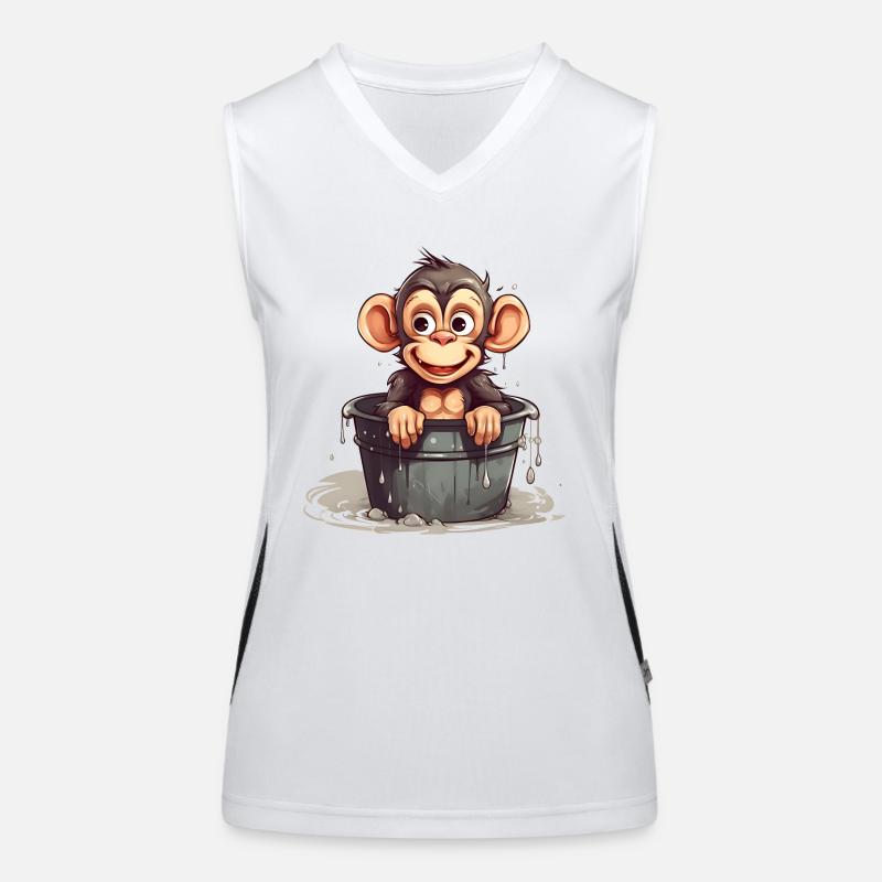 Auch die Affen spüren den Klimawandel Funktionelles Kontrast-Tank Top für Frauen