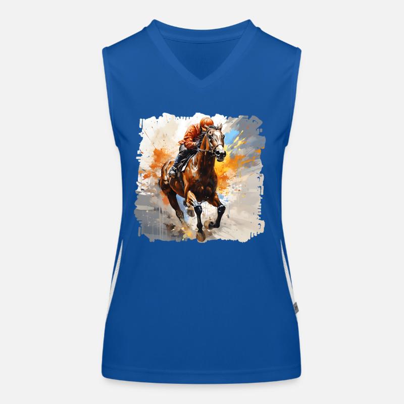 Pferderennen hat eine lange Tradition Funktionelles Kontrast-Tank Top für Frauen