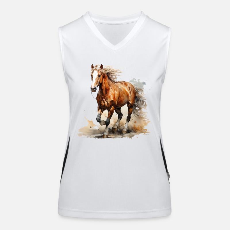 Un cheval est une source de bonheur Débardeur respirant contrasté Femme