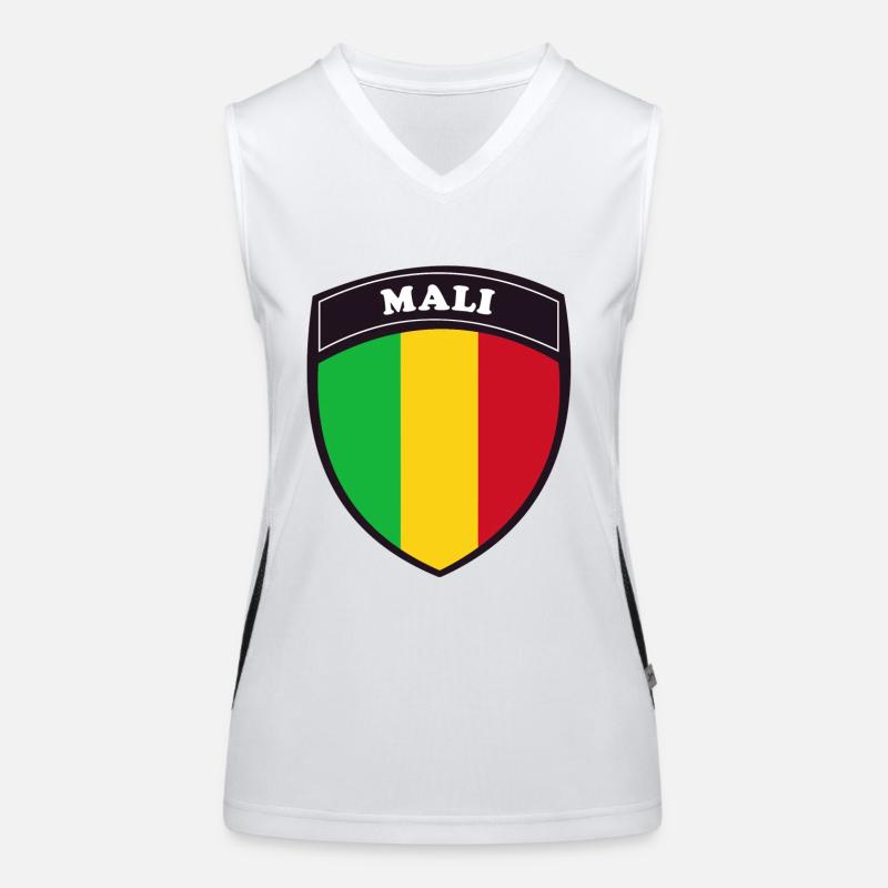mali_blanc Débardeur respirant contrasté Femme
