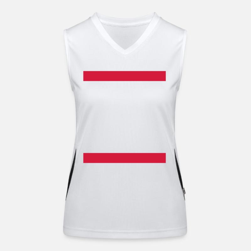 RAYURES ROUGES Débardeur respirant contrasté Femme