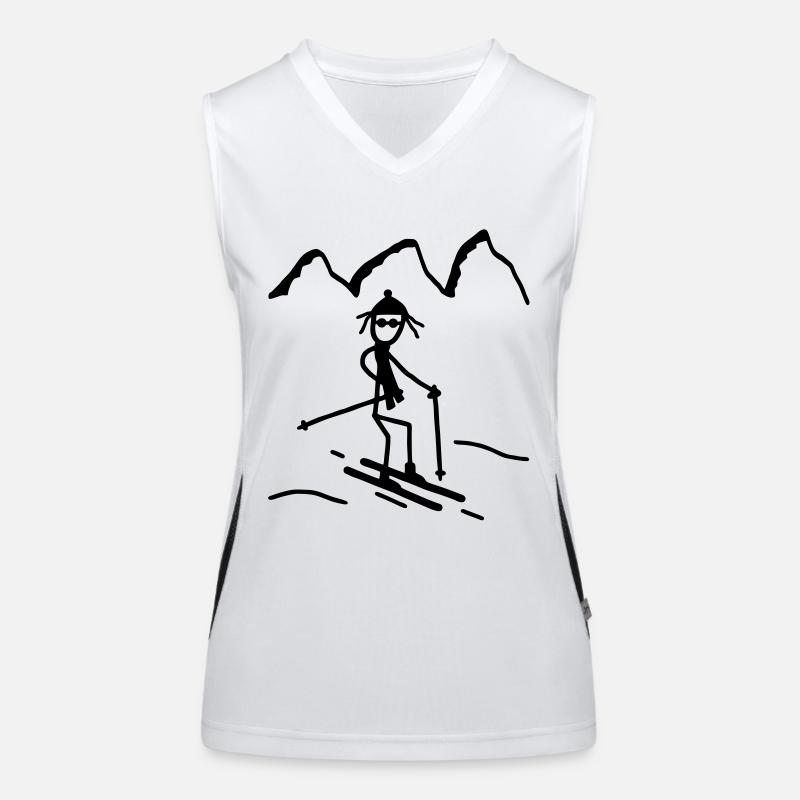 Skiers - Skiing Women's Functional Contrast Tank Top