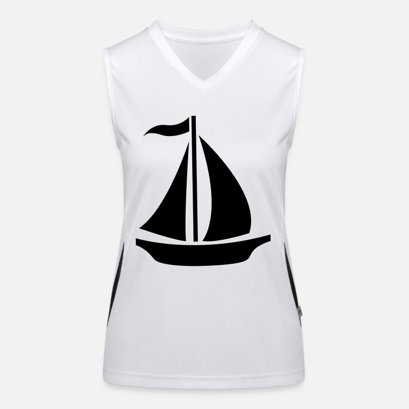 Sailing Boat Women's Functional Contrast Tank Top