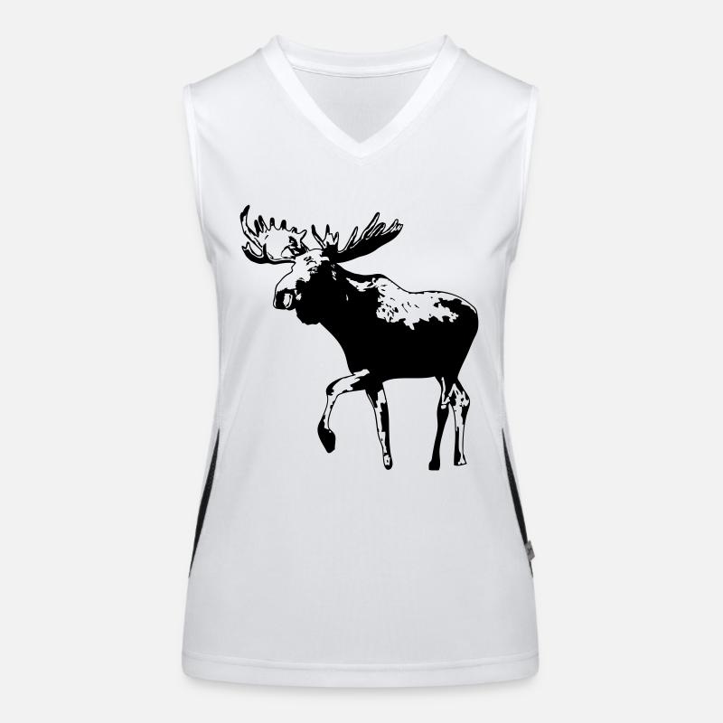 elch - elk - moose - jagd - jäger Funktionelles Kontrast-Tank Top für Frauen