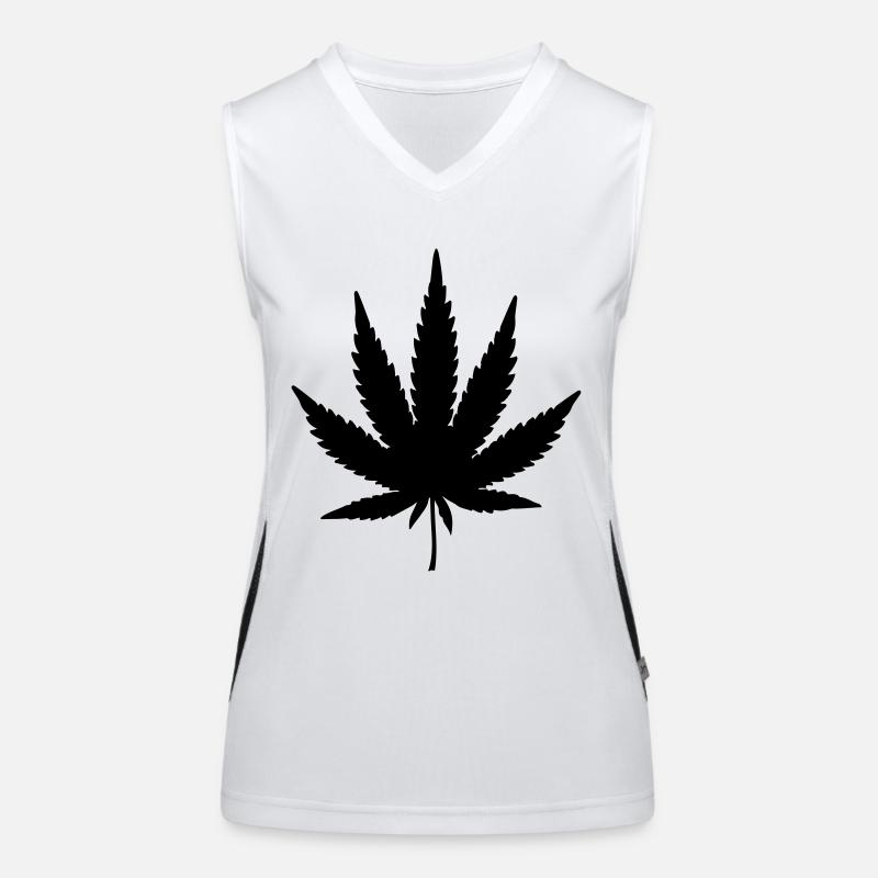 weed leaf design Funktionelles Kontrast-Tank Top für Frauen