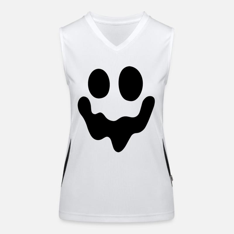 SPOOKY Face Ghost Funktionelles Kontrast-Tank Top für Frauen