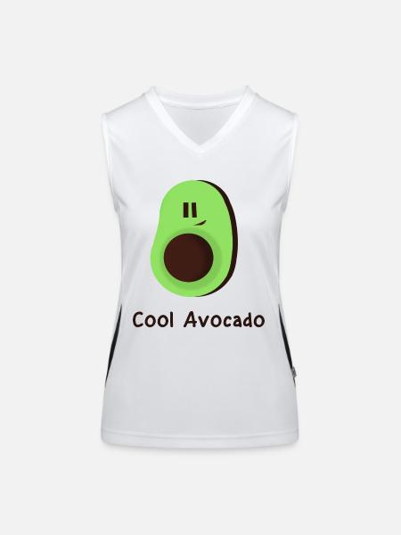 Cool avocado - Women's Functional Contrast Tank Top - white/black - Front