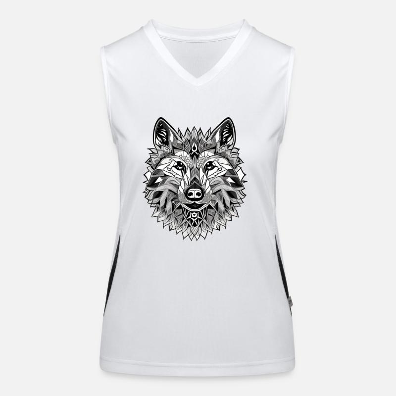 Lone Wolve Funktionelles Kontrast-Tank Top für Frauen