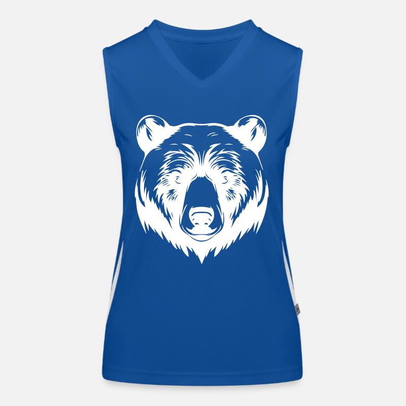 Bär Grizzly Tier Funktionelles Kontrast-Tank Top für Frauen