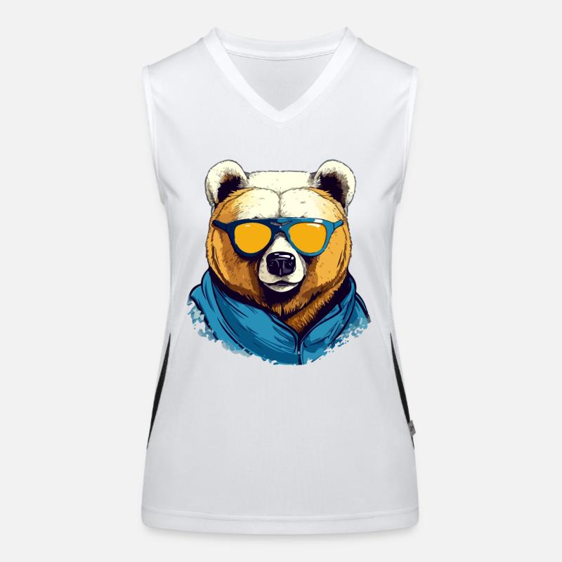Bärchen der Bär Funktionelles Kontrast-Tank Top für Frauen