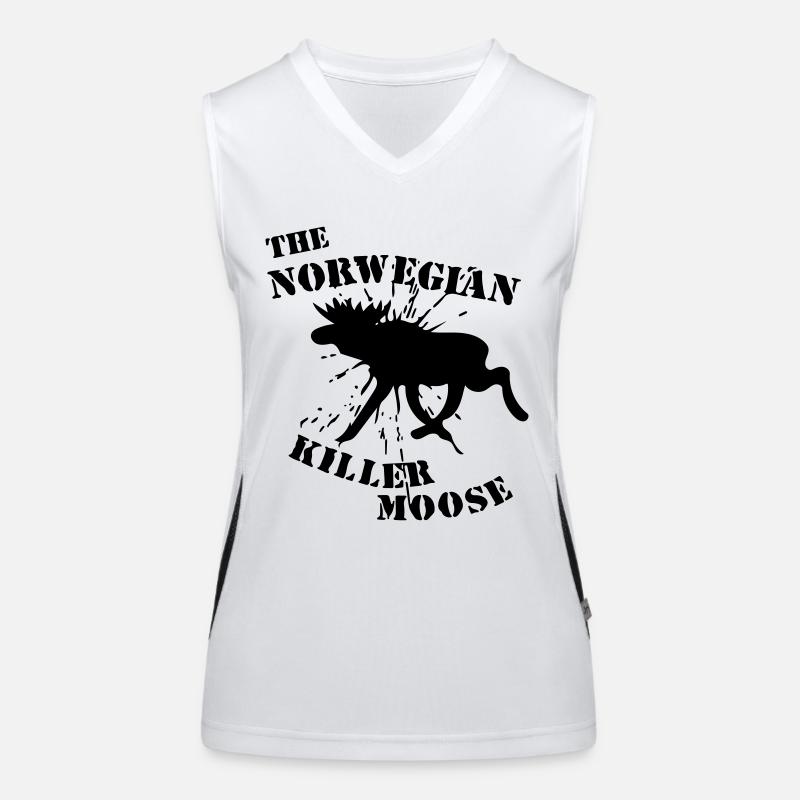 Elch Funktionelles Kontrast-Tank Top für Frauen
