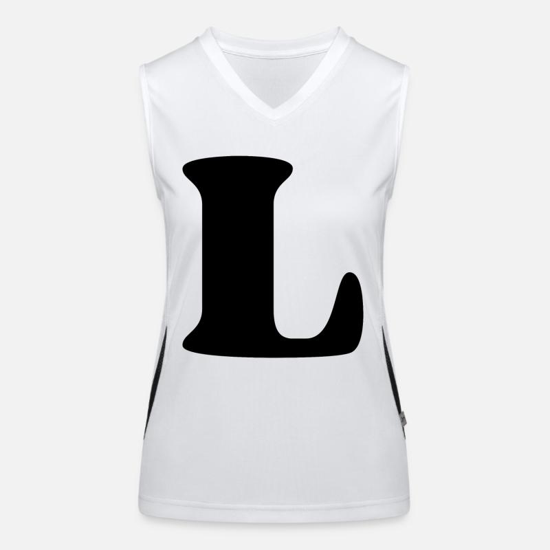 Buchstabe l Funktionelles Kontrast-Tank Top für Frauen