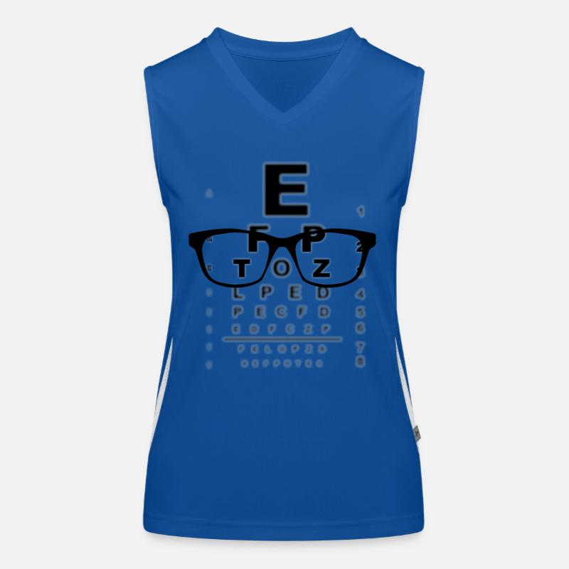 New glasses eye test chart Women's Functional Contrast Tank Top