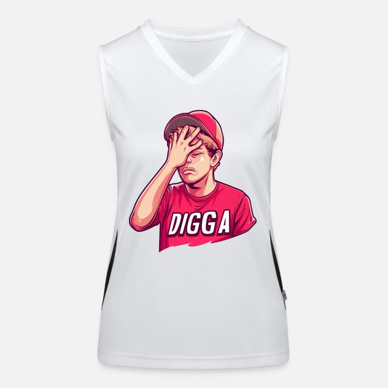 Digga Facepalm Débardeur respirant contrasté Femme
