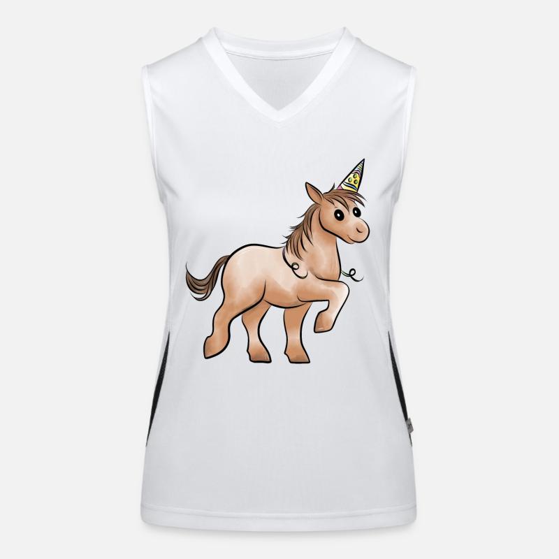 Pferdchen Funktionelles Kontrast-Tank Top für Frauen