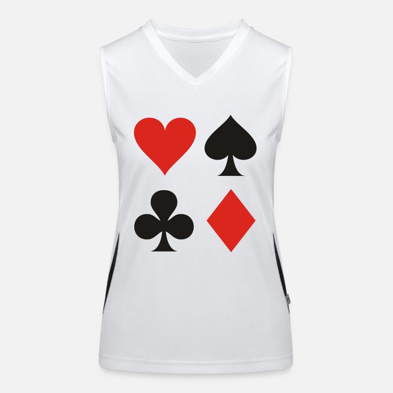 Karten Funktionelles Kontrast-Tank Top für Frauen