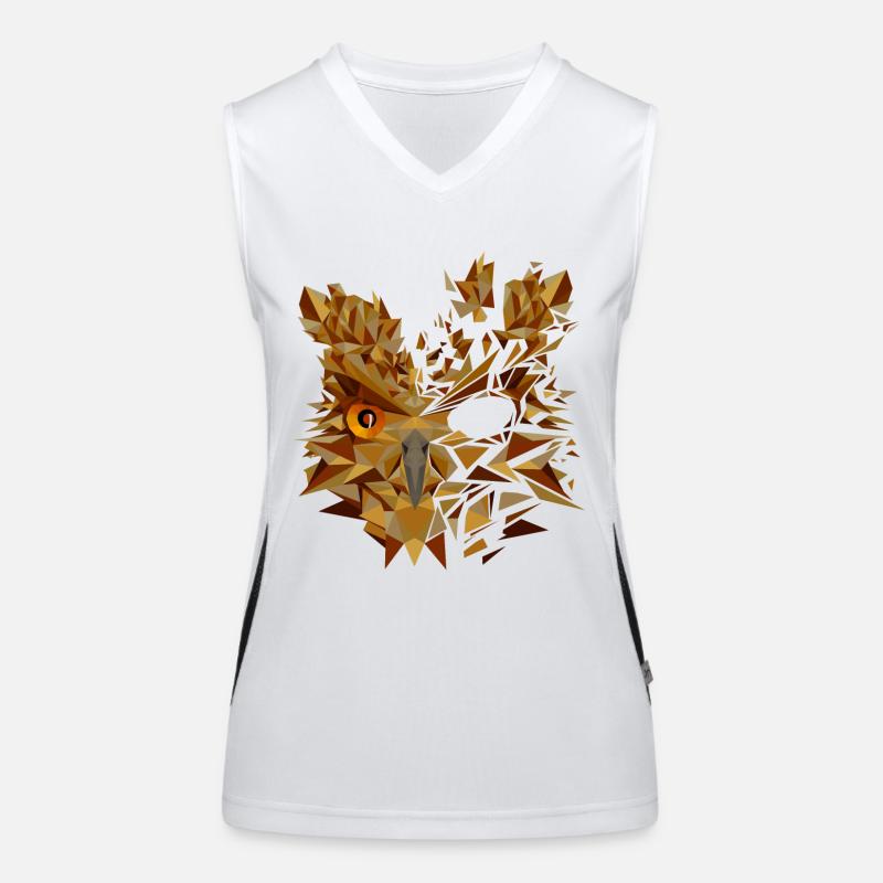 Eule Funktionelles Kontrast-Tank Top für Frauen