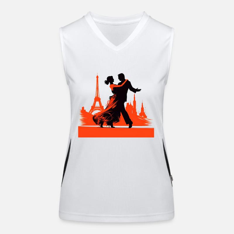 Tango is a popular dance Women's Functional Contrast Tank Top