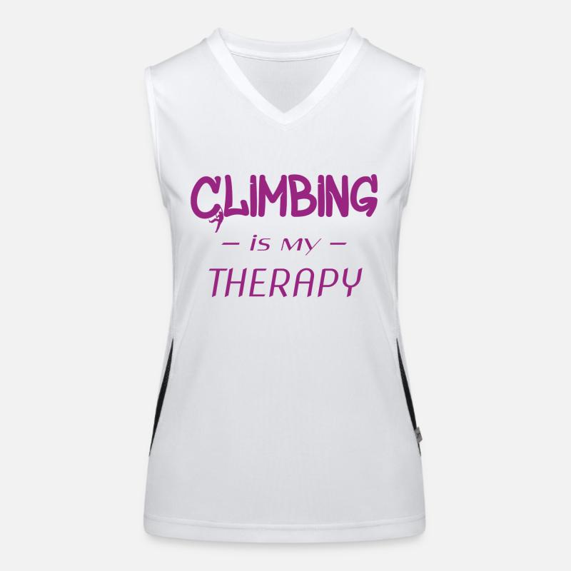 Climbing is my therapy Funktionelles Kontrast-Tank Top für Frauen